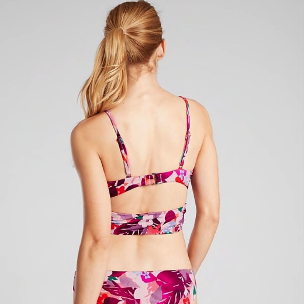 NWT Athleta 34 B / C Daybreak Tropic Bra Cup Bikini Top Adjustable Straps Padded - Picture 3 of 8